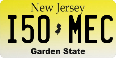 NJ license plate I50MEC