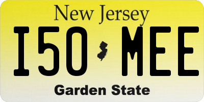 NJ license plate I50MEE