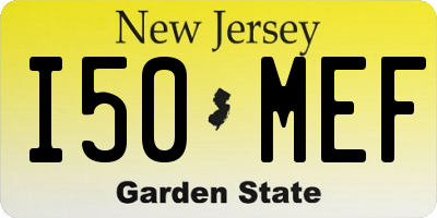 NJ license plate I50MEF