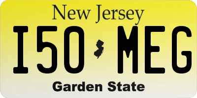 NJ license plate I50MEG