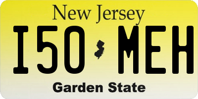 NJ license plate I50MEH