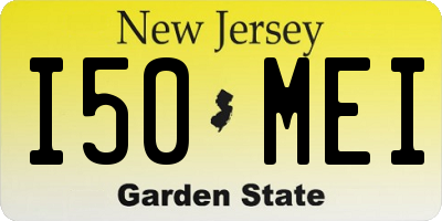 NJ license plate I50MEI
