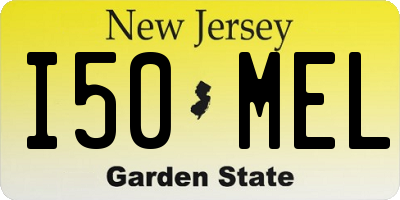 NJ license plate I50MEL