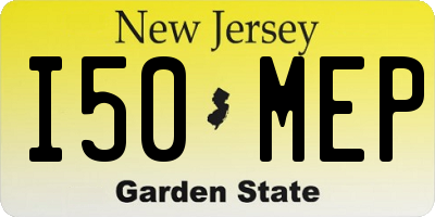 NJ license plate I50MEP
