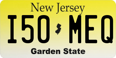 NJ license plate I50MEQ