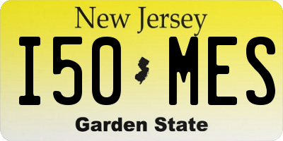 NJ license plate I50MES
