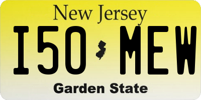 NJ license plate I50MEW