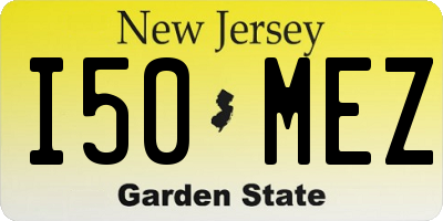 NJ license plate I50MEZ