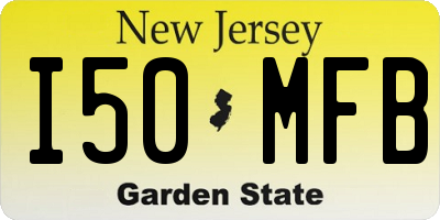 NJ license plate I50MFB