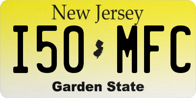 NJ license plate I50MFC