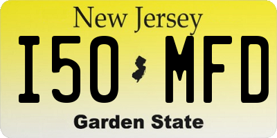 NJ license plate I50MFD