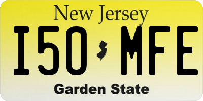 NJ license plate I50MFE
