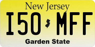 NJ license plate I50MFF
