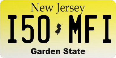 NJ license plate I50MFI