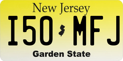 NJ license plate I50MFJ