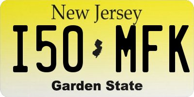 NJ license plate I50MFK