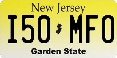 NJ license plate I50MFO