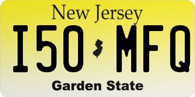 NJ license plate I50MFQ