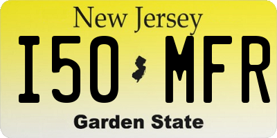 NJ license plate I50MFR