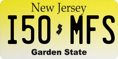NJ license plate I50MFS
