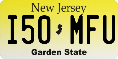 NJ license plate I50MFU