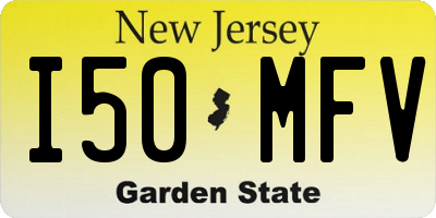NJ license plate I50MFV