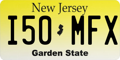 NJ license plate I50MFX
