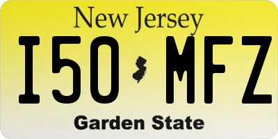 NJ license plate I50MFZ