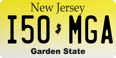 NJ license plate I50MGA