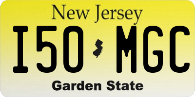 NJ license plate I50MGC