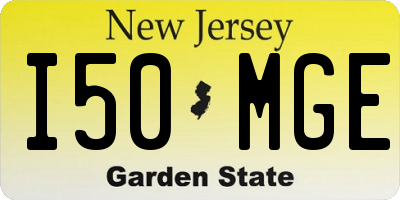 NJ license plate I50MGE