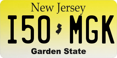 NJ license plate I50MGK