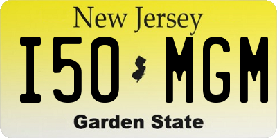 NJ license plate I50MGM