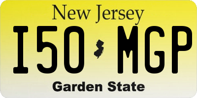 NJ license plate I50MGP