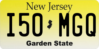 NJ license plate I50MGQ