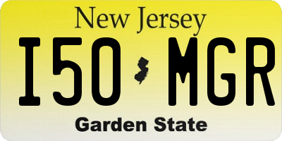 NJ license plate I50MGR