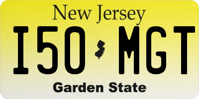 NJ license plate I50MGT