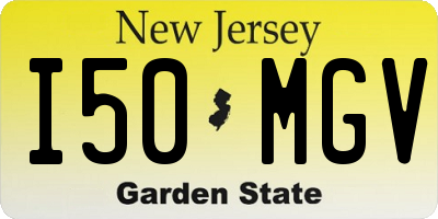 NJ license plate I50MGV