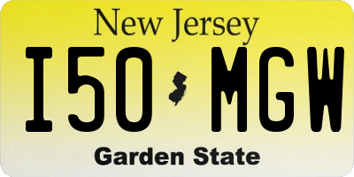 NJ license plate I50MGW