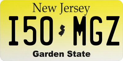 NJ license plate I50MGZ