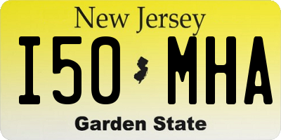 NJ license plate I50MHA