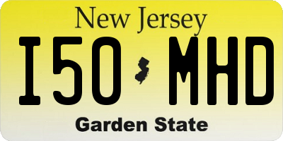 NJ license plate I50MHD