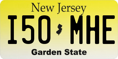 NJ license plate I50MHE