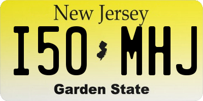 NJ license plate I50MHJ