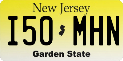 NJ license plate I50MHN