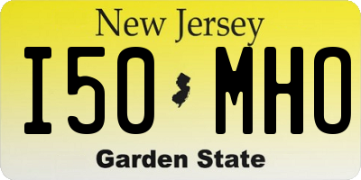 NJ license plate I50MHO