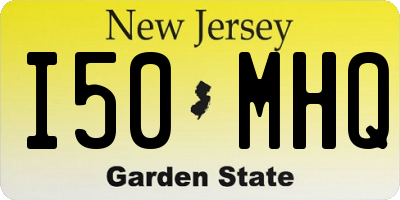 NJ license plate I50MHQ