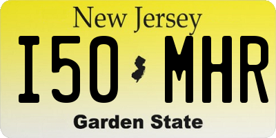 NJ license plate I50MHR