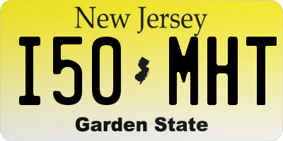 NJ license plate I50MHT