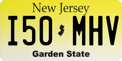 NJ license plate I50MHV